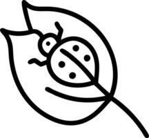 Macro of ladybug on a leaf in a vegetable garden vector