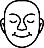 Macro of soft smile on face with relaxed expression vector