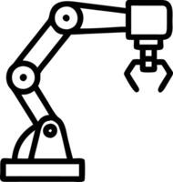 Macro image of robotic gripper holding small component with copy space vector