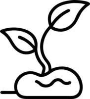 Macro of a seed sprouting into a plant symbolizing growth and realization with copy space vector
