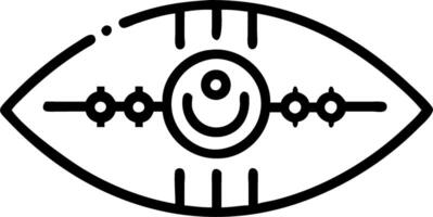 Macro image of technicians eye with digital code reflection with copy space vector