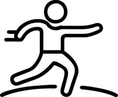 Person practicing tai chi in a meadow with soft focus vector