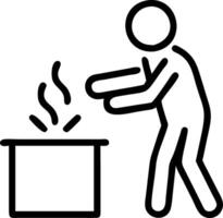 Person experiencing a sudden realization while cooking in the kitchen with copy space vector
