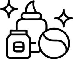 Person arranging skincare products on plain background copy space on left vector