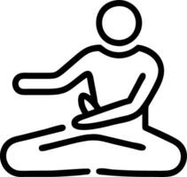 Person doing mindfulness exercise on glossy background copy space on left vector