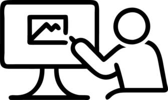 Photographer editing images on computer with copy space vector