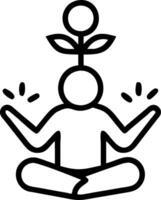 Person practicing mindfulness while gardening with copy space vector