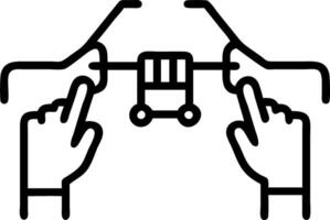 Macro close up of an engineers hands assembling a microchip with copy space Set 2 vector