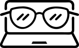 Macro close up of coding text reflected on eyeglasses of a developer working on laptop vector