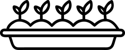 Plain gray background with tray of fresh sprouts in hydroponic setting vector