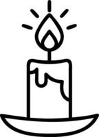 Plain dark background with a single illuminated candle symbolizing hope and epiphany with copy space vector