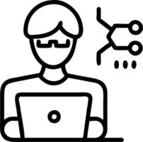 Macro close up of a data scientist working on machine learning algorithms with copy space vector