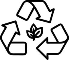 Plain gray background with small green recycling symbols arranged symmetrically vector