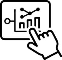Macro close up of a data scientist using AI driven data visualization tools for team collaboration with copy space Set 2 vector