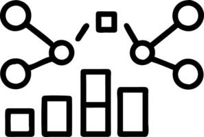 Plain dark gray background with data analytics icons arranged in a cluster vector