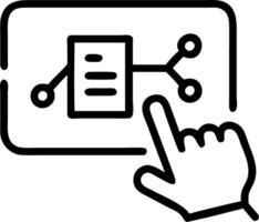 Macro close up of a data scientist using AI driven data visualization tools for team collaboration with copy space vector