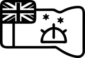 Macro Close up of Australian Flag on Camera Lens for Australia Day vector