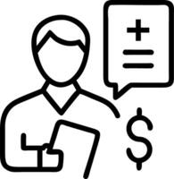 Healthcare financial advisor negotiating with suppliers on plain background Set 11 vector