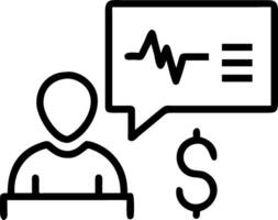 Healthcare financial advisor discussing budgets on bokeh digital art background vector