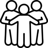 Group of graduates hugging in plain garden copy space on right vector