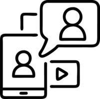 Group discussing over call on tablets outdoors with copy space vector