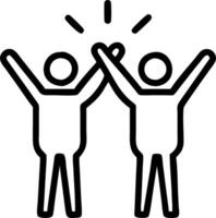 Group of entrepreneurs celebrating a business breakthrough and experiencing realization with copy space vector