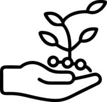 Hand planting coin seeds in soil with sprouts and copy space vector
