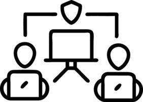 IT specialists securing network infrastructure in a plain office setting with copy space vector