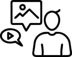 Influencer creating content in a glossy studio with copy space vector
