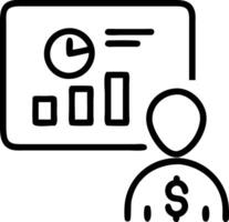Investor analyzing carbon footprint data for sustainable investment on digital dashboard vector
