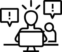 IT specialist managing multiple system alerts vector