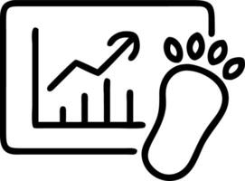 Investor reviewing carbon footprint data on a digital dashboard with green analytics vector