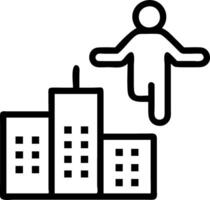 IT professional monitoring city network with copy space vector
