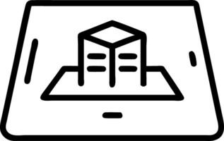 Glossy surface with factory tablet displaying AI software vector