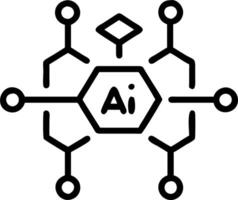 Glossy white background with geometric AI shapes forming a network pattern vector