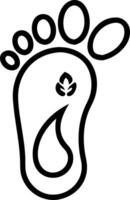 Glossy yellow background with eco footprint icon symbolizing environmental impact awareness vector