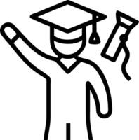 Graduate holding diploma with reality environment and cityscape copy space on left vector