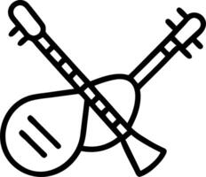 Glossy Seollal Traditional Music Instruments Background vector