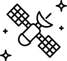 Glossy space station exterior with stars and copy space vector