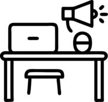 Glossy modern office desk with laptop and marketing tools ample copy space vector