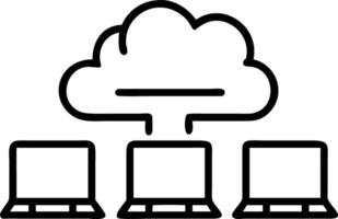 Glossy office desk with cloud computing devices and ample copy space vector