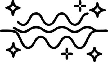 Glossy holographic waves with digital reflections and copy space vector