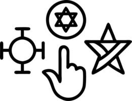 Glossy Religious Unity Mural vector