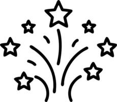 Glossy background with fireworks display and copy space on the side vector