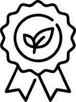 Glossy beige background with eco certification seal symbolizing verified sustainable practices vector