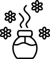 Glossy background with essential oil diffuser and blooming flowers copy space below vector