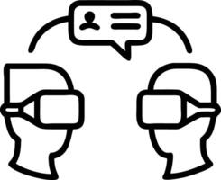 Glossy background of remote team using virtual reality for digital transformation with copy space vector