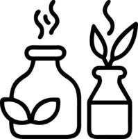 Glossy background with essential oil bottles and pebbles copy space below vector