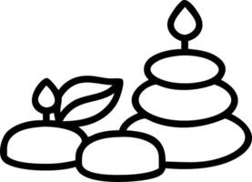 Glossy background with scented candles and smooth stones copy space below vector