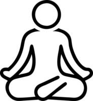 Glossy background with a silhouette of a person in meditation pose copy space on the side vector